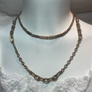 bebe Y2K Gold Necklace